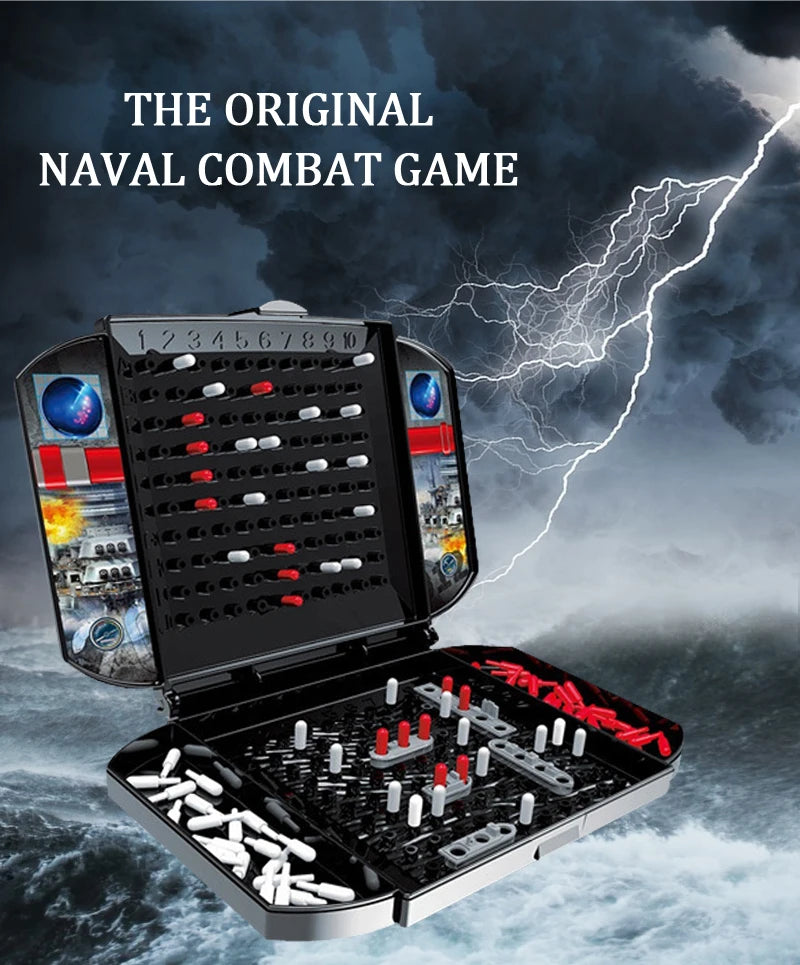 Warship Sea Ship Board Games Toys - Battleship Classic Naval Combat Strategy Table Game for Kids