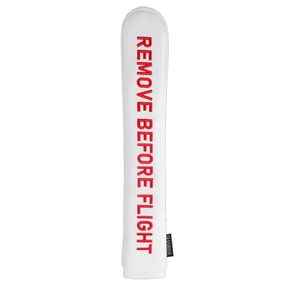"Remove Before Flight" Golf Club Headcover - Premium Synthetic Leather Protection for Driver, Putter & Woods