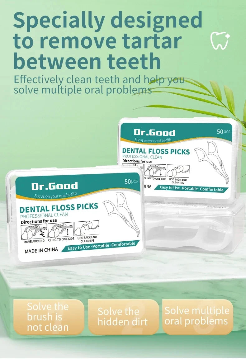 Dental Floss Picks - Oral Care Tools (50/150/300/600/1000 PCS Options)