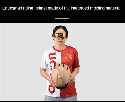 Adjustable Equestrian Riding Helmet - UltraLight Safety Hat with Removable Brim for Adults & Children (50-61cm)