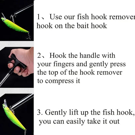 Portable Aluminum Fish Hook Remover - T-Hook Taker Tool for Fishing Tackle Equipment (1 Piece)