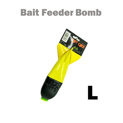 TOLU Rocket Feeder Set - Large & Small Spod Bomb Float Fishing Lure with Bait Holder - 2-Size Pellet Rocket Feeders for Precision Positioning