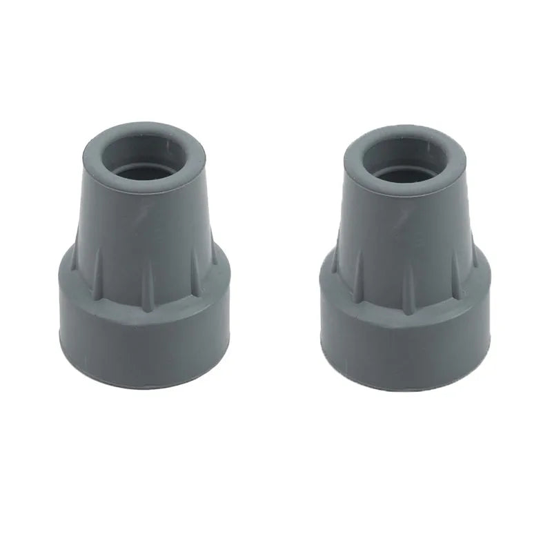 Heavy Duty Rubber Walking Stick Ferrule - Metal End Cap Cover for Canes, Crutches & Hiking Sticks (1-3 Pack)