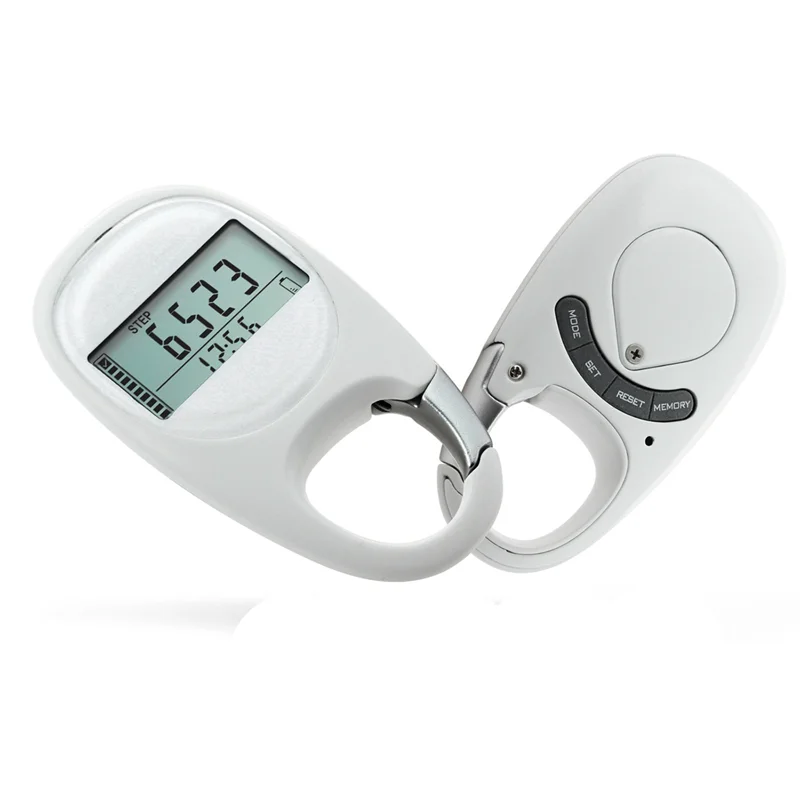 Portable Mini Fitness Pedometer - 3D Induction Step Counter with Accurate Walking Tracking