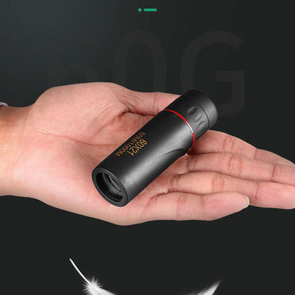 60x21 BAK4 Zoom Monocular Binoculars with Wrist Strap - Mini Portable Telescope for Outdoor Camping & Hunting
