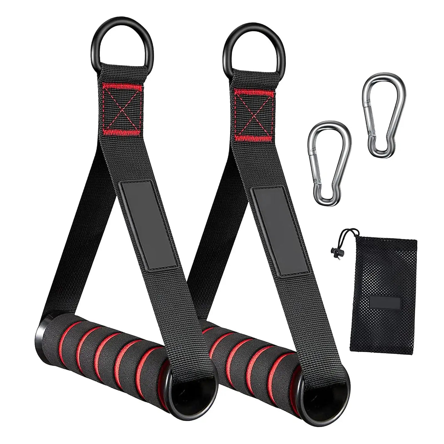 Exercise Handles for Cable Machines & Resistance Bands - 2 Pack