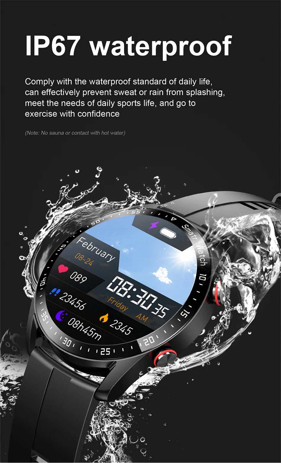GT Series Smart Watch - HD Screen with Bluetooth Call, GPS Tracker, Heart Rate Monitor & IP68 Waterproof for Men & Women