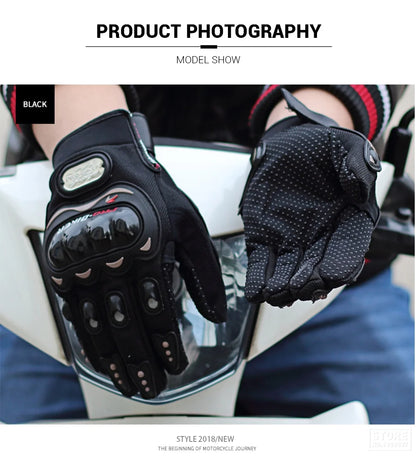 Winter Motorcycle Gloves - Windproof Waterproof Touch Screen Motocross Riding Gloves for Men