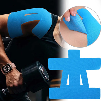 Precut Kinesiology Shoulder Tape - Waterproof & Breathable Elastic Sports Tape for Pain Relief & Muscle Support
