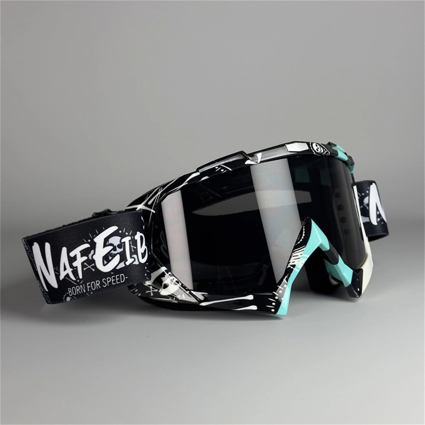 Premium UV400 Motocross Goggles - Dustproof ATV Dirt Bike Racing Glasses for Men, Women, Youth & Kids | MX Skiing Eyewear