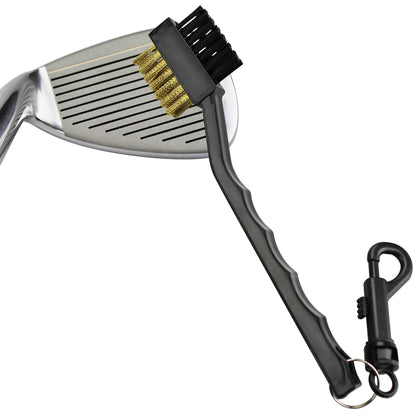 Dual-Sided Golf Club Cleaning Brush with Keychain