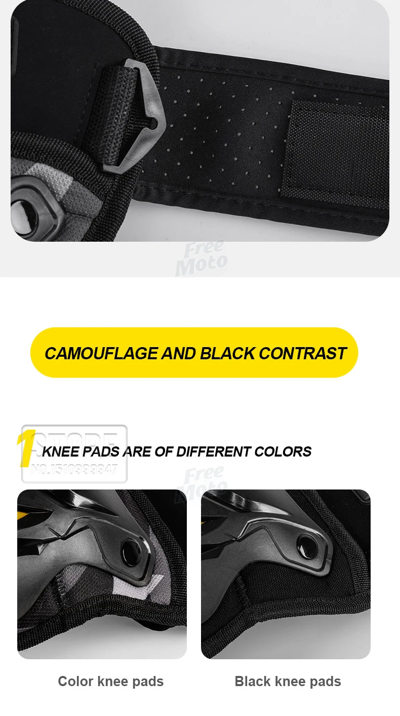 Motorcycle Knee and Elbow Protection Guards - Motocross Off-Road Racing MTB Pads