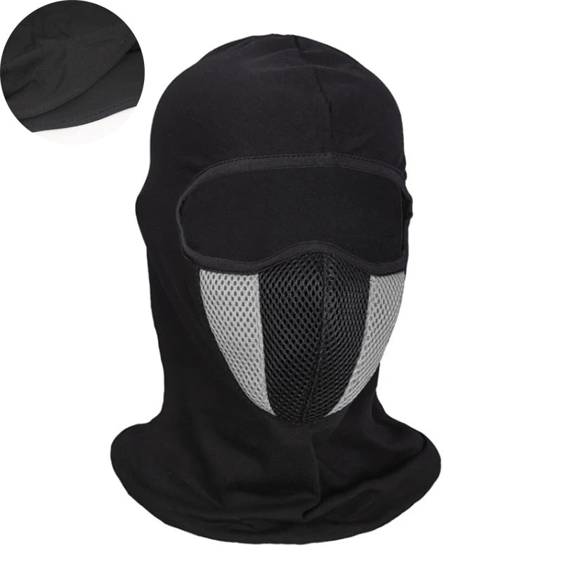 Breathable Motorcycle Balaclava - Full Face Mask with Neck Hood for Motocross & Motorbike Riding