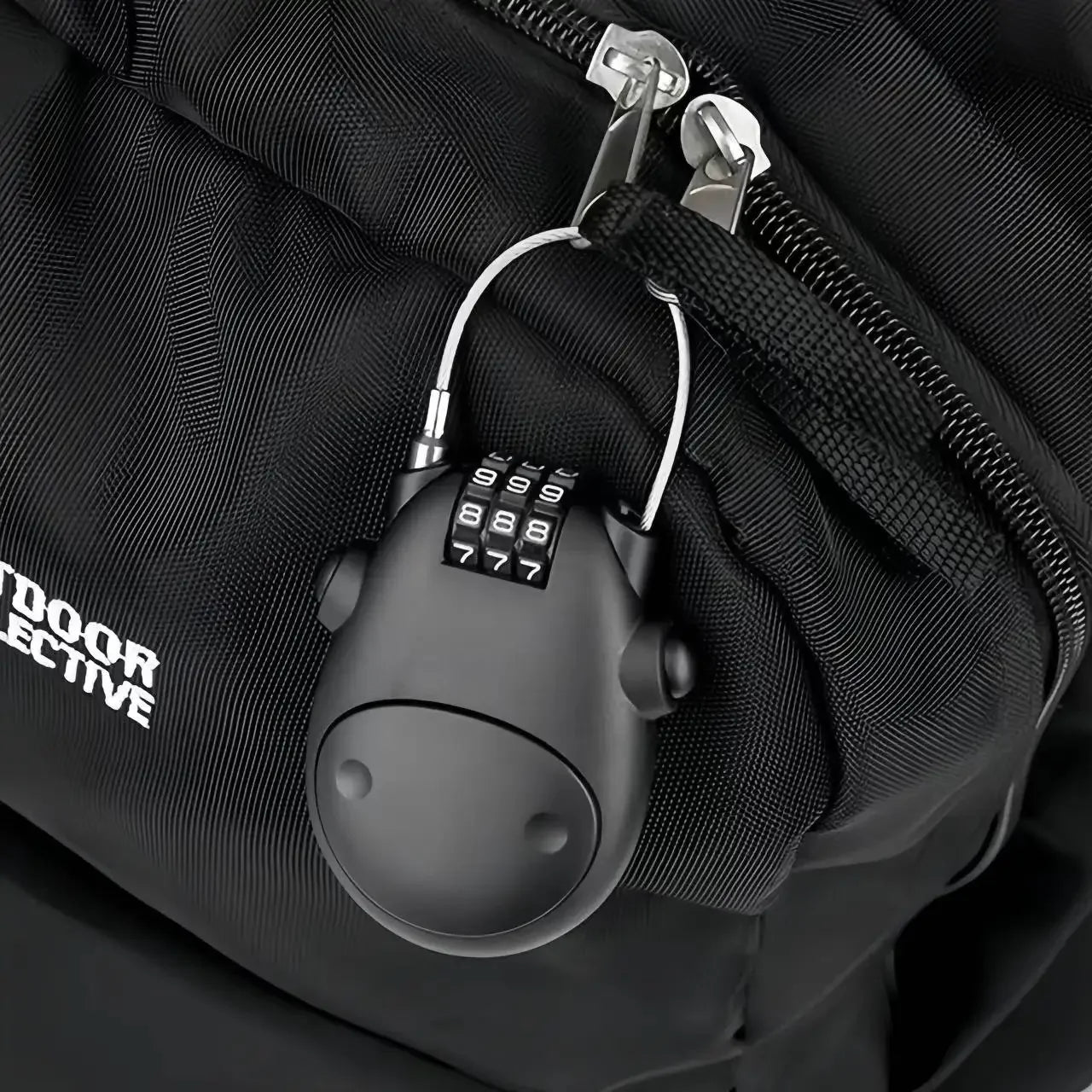 Motorcycle Helmet Lock - Steel Cable Code Lock with Telescopic Wire Rope for Suitcase, Car & Sled