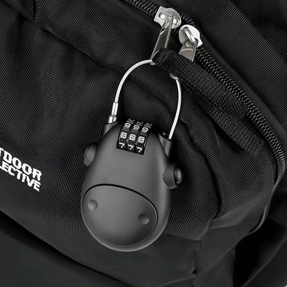 Motorcycle Helmet Lock - Steel Cable Code Lock with Telescopic Wire Rope for Suitcase, Car & Sled