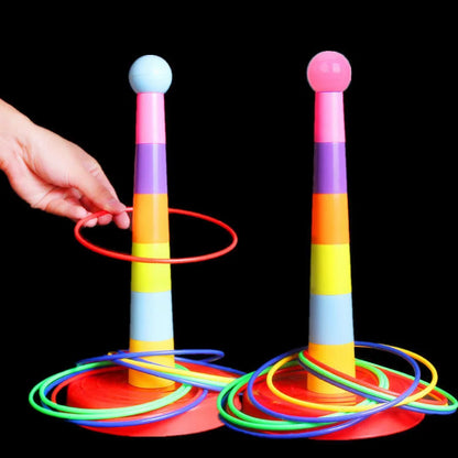 Ring Toss Game Set - Stacking Circle Toys for Kids Indoor/Outdoor Fun - Parent-Child Interactive Educational Gift