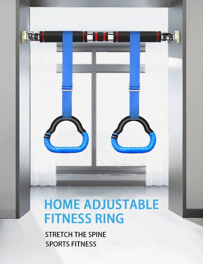 Kids Gymnastics Rings - Non-Slip Adjustable Straps, Pull-Up Workout & Swing Fitness Equipment