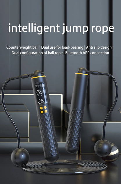 USB Rechargeable Smart Jump Rope - Digital Wireless Calorie Counter with Adjustable Length