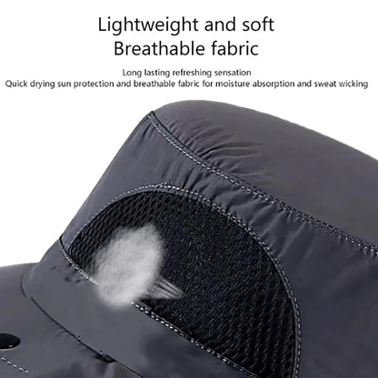 UV Protection Outdoor Sun Hat - Unisex Fishing & Hiking Cap with Neck Flap & Visor for Summer Adventures