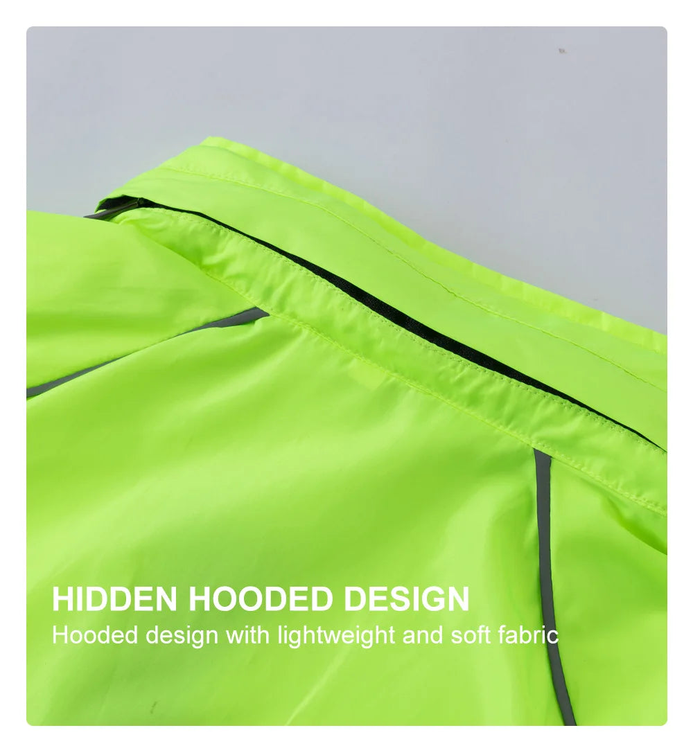 Men's Cycling Windbreaker Jacket - Water-Resistant Long Sleeve MTB Bike Coat with Quick-Dry & Breathable Jersey