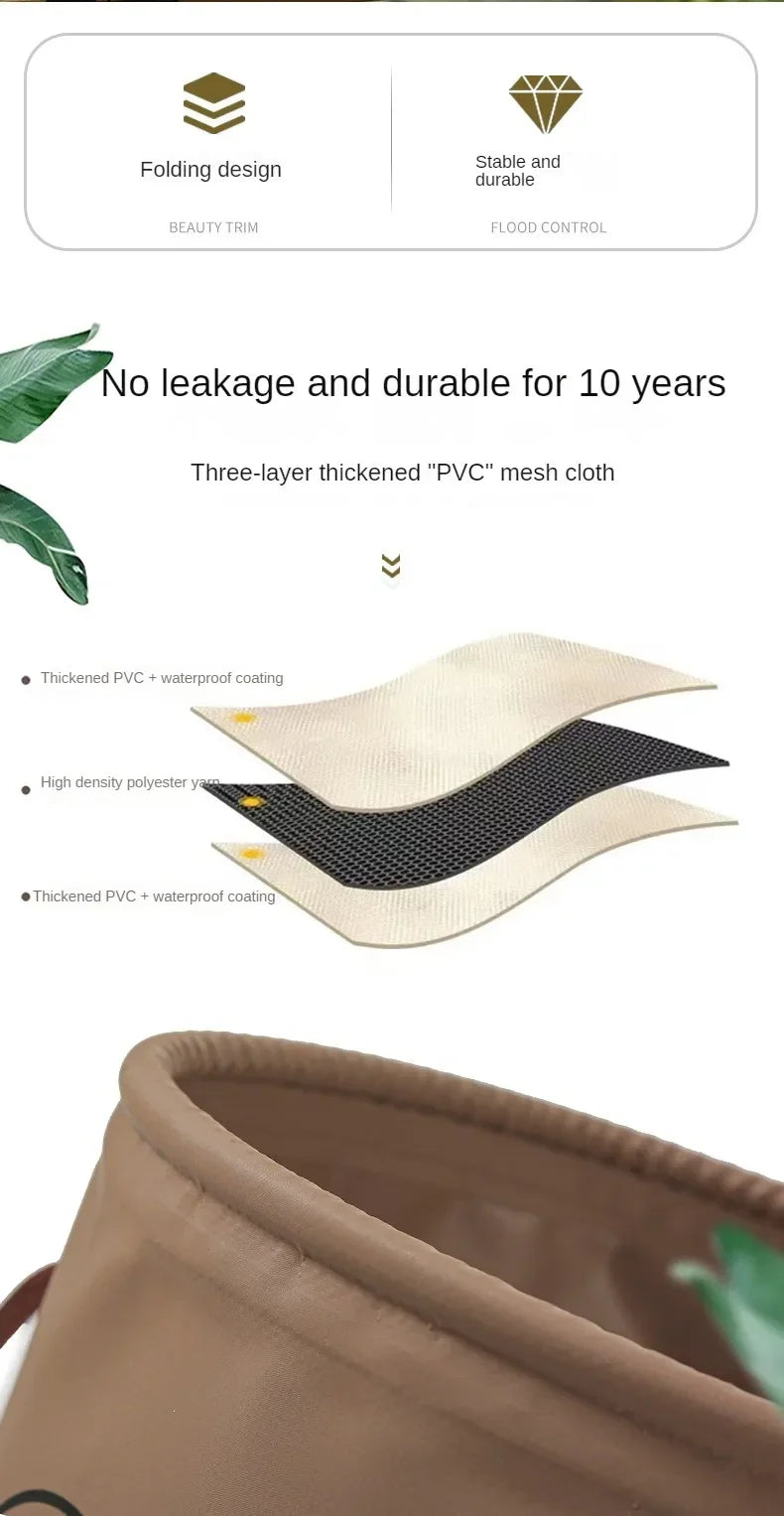 Collapsible Water Bucket - 5L/10L/20L Portable Folding Basin for Camping, Hiking & Fishing