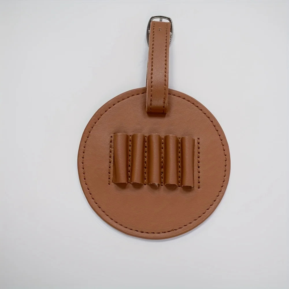Leather Golf Ball Storage Pouch - Portable Round Holder with Loop Buckle for Training