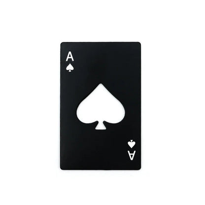 Stainless Steel Playing Card Bottle Opener - Ace of Spades Credit Card Size Beer & Wine Opener