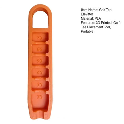 Adjustable Golf Tee Height Regulator - Portable Tee Stand with 20-70mm Precision Positioning - Essential Golf Training Tool