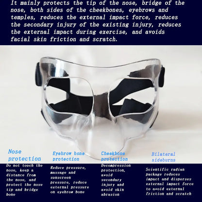 Basketball Face Guard - Protective Nose Shield Mask for Sports Injuries