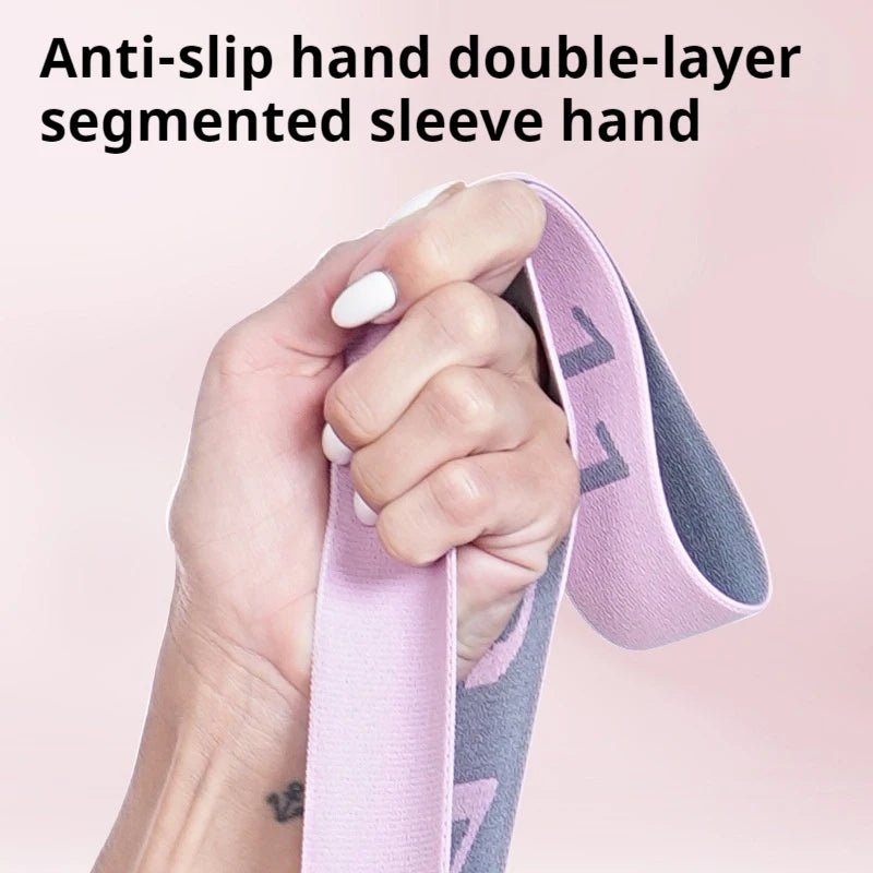 Yoga Resistance Band - Sectioned Stretching Belt for Pilates, Dance & Fitness Training