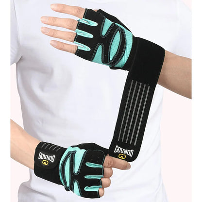 GOUNOD Breathable Anti-Slip Weightlifting Gloves with Wrist Support - Professional Gym Gloves for Bodybuilding, Powerlifting & Fitness Training