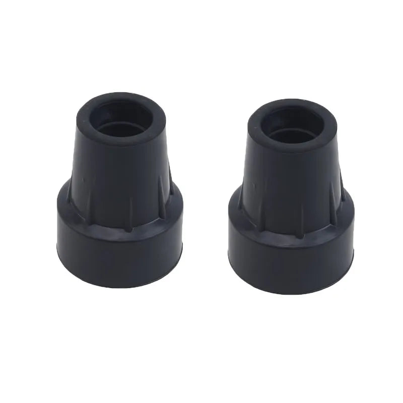 Heavy Duty Rubber Walking Stick Ferrule - Metal End Cap Cover for Canes, Crutches & Hiking Sticks (1-3 Pack)