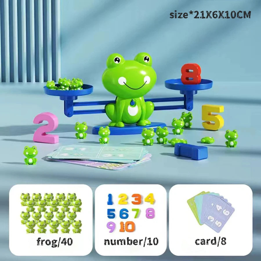 Frog Balance Scale Math Learning Toy - Addition & Subtraction Educational Game for Early Childhood Development