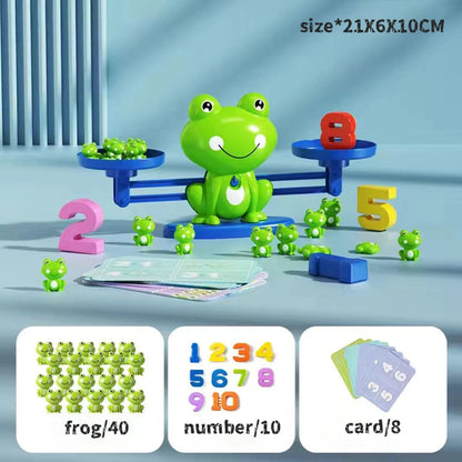 Frog Balance Scale Math Learning Toy - Addition & Subtraction Educational Game for Early Childhood Development