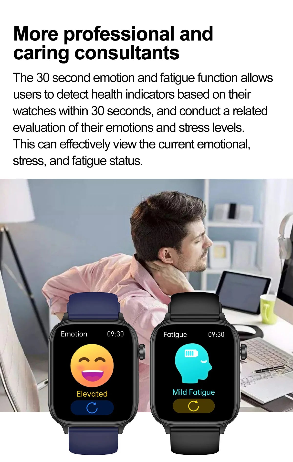 Advanced Health Monitoring Smart Watch - ECG+PPG, Blood Pressure, Heart Rate, 1.96" AMOLED Display, 100+ Sports Modes (Men & Women)