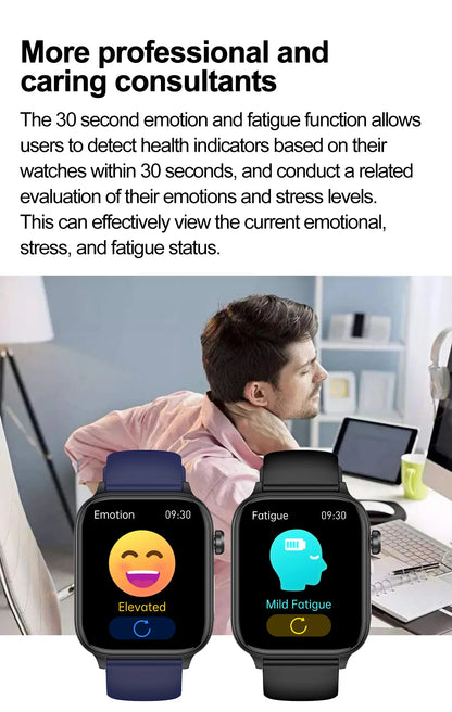 Advanced Health Monitoring Smart Watch - ECG+PPG, Blood Pressure, Heart Rate, 1.96" AMOLED Display, 100+ Sports Modes (Men & Women)