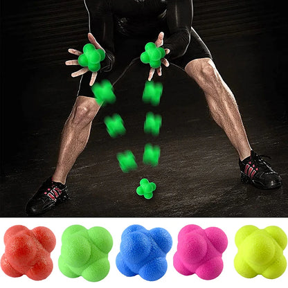 Hexagon Reaction Ball - Agility & Reflex Training for Basketball, Football & Sports Fitness