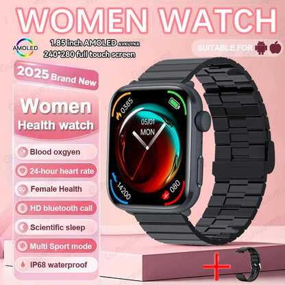 AI Smart Health Watch - HRV+PPG Blood Pressure & Heart Rate Monitor with IP68 Waterproof & NFC