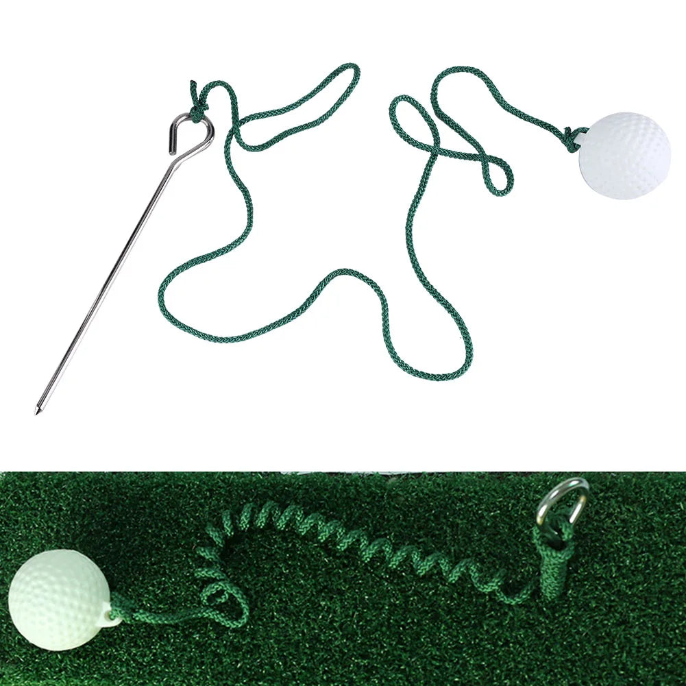 Golf Swing Training Aid - Portable Practice Rope Ball with Airflow Design