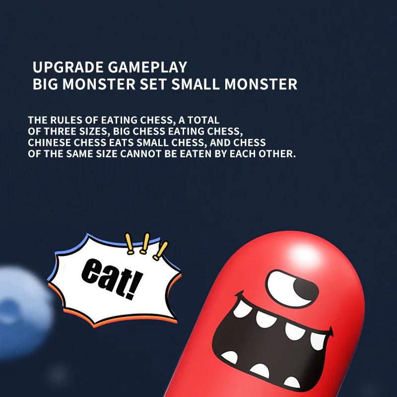 Tic Tac Toe Strategy Board Game - Big Eat Small Educational Thinking Game for Kids - Parent-Child Interactive Learning Toy - Christmas Gift