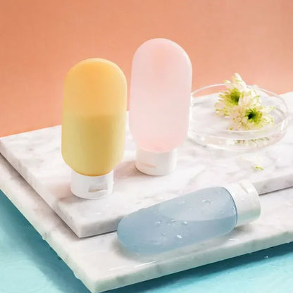 Travel Squeeze Bottles Set - 4 Pack 60ml Refillable Soft Lotion Containers for Shampoo & Toiletries