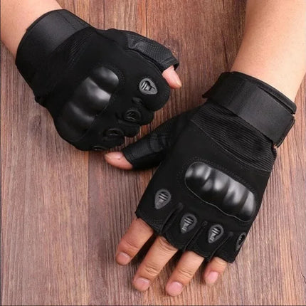 Men's Half Finger Tactical Gloves - Military Grade Outdoor Sports Gloves for Shooting, Hunting, Airsoft, Motorcycle & Cycling