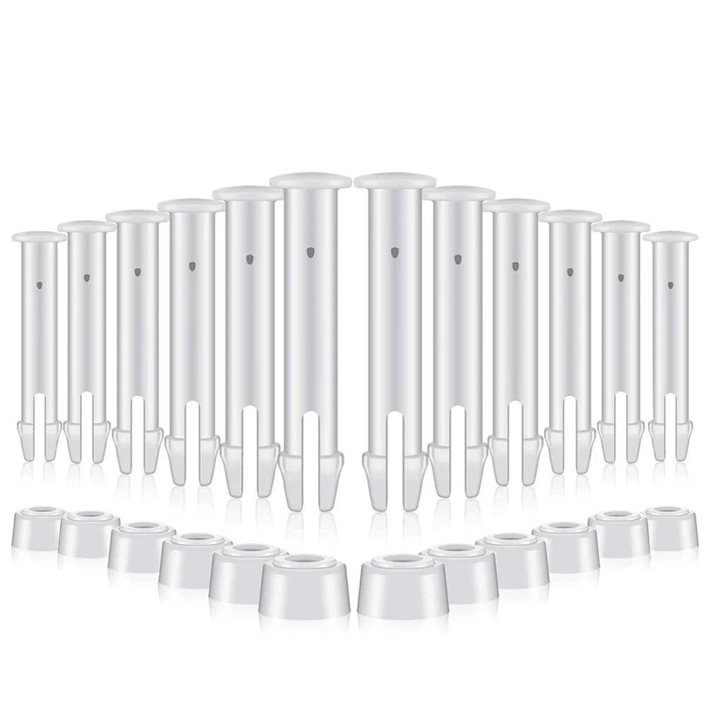 Intex Pool Joint Pin Replacement Set - 12/24 Piece Plastic Lock Pins with Rubber Seals for Round Metal Frame Swimming Pools