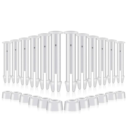 Intex Pool Joint Pin Replacement Set - 12/24 Piece Plastic Lock Pins with Rubber Seals for Round Metal Frame Swimming Pools