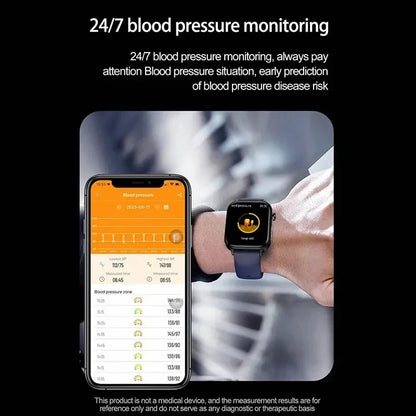 Advanced Health Monitoring Smart Watch - ECG+PPG, Blood Pressure, Heart Rate, 1.96" AMOLED Display, 100+ Sports Modes (Men & Women)