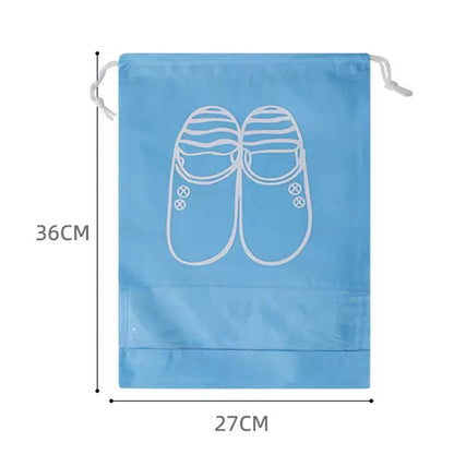 Waterproof Nylon Drawstring Storage Bag - Multi-Purpose Travel & Sports Organizer Pouch