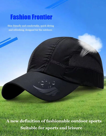 Quick-Dry Mesh Baseball Cap - Sports Running & Golf Hat - Breathable Snapback for Men & Women