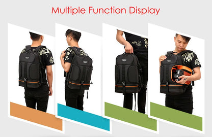 Large Capacity Camera Backpack - Waterproof Oxford DSLR Bag with 15.6" Laptop Compartment