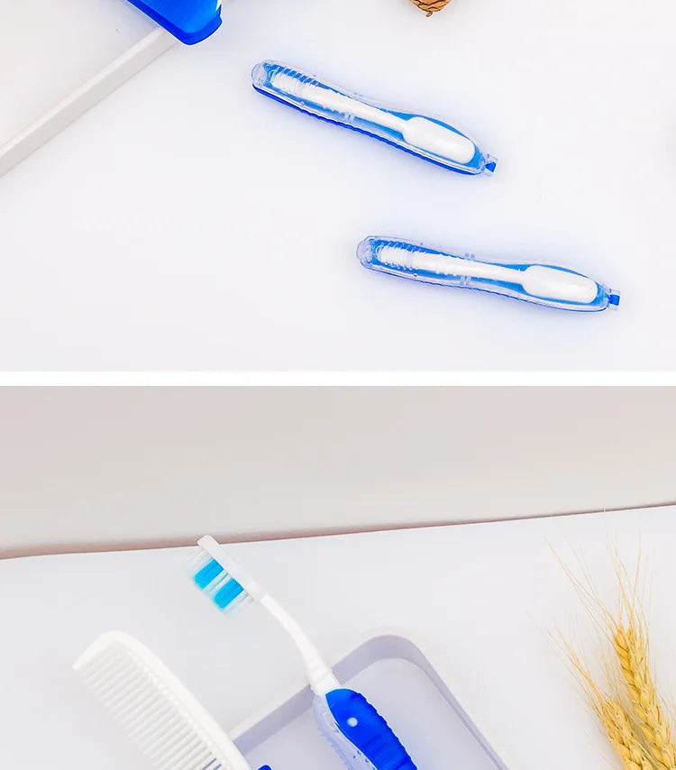 Portable Folding Travel Toothbrush - Disposable Camping Hiking Oral Hygiene Cleaning Tool for Sports & Survival Gear