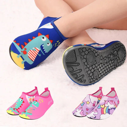 Quick-Dry Aqua Water Shoes for Kids - Lightweight Barefoot Beach Swimming Shoes for Boys & Girls